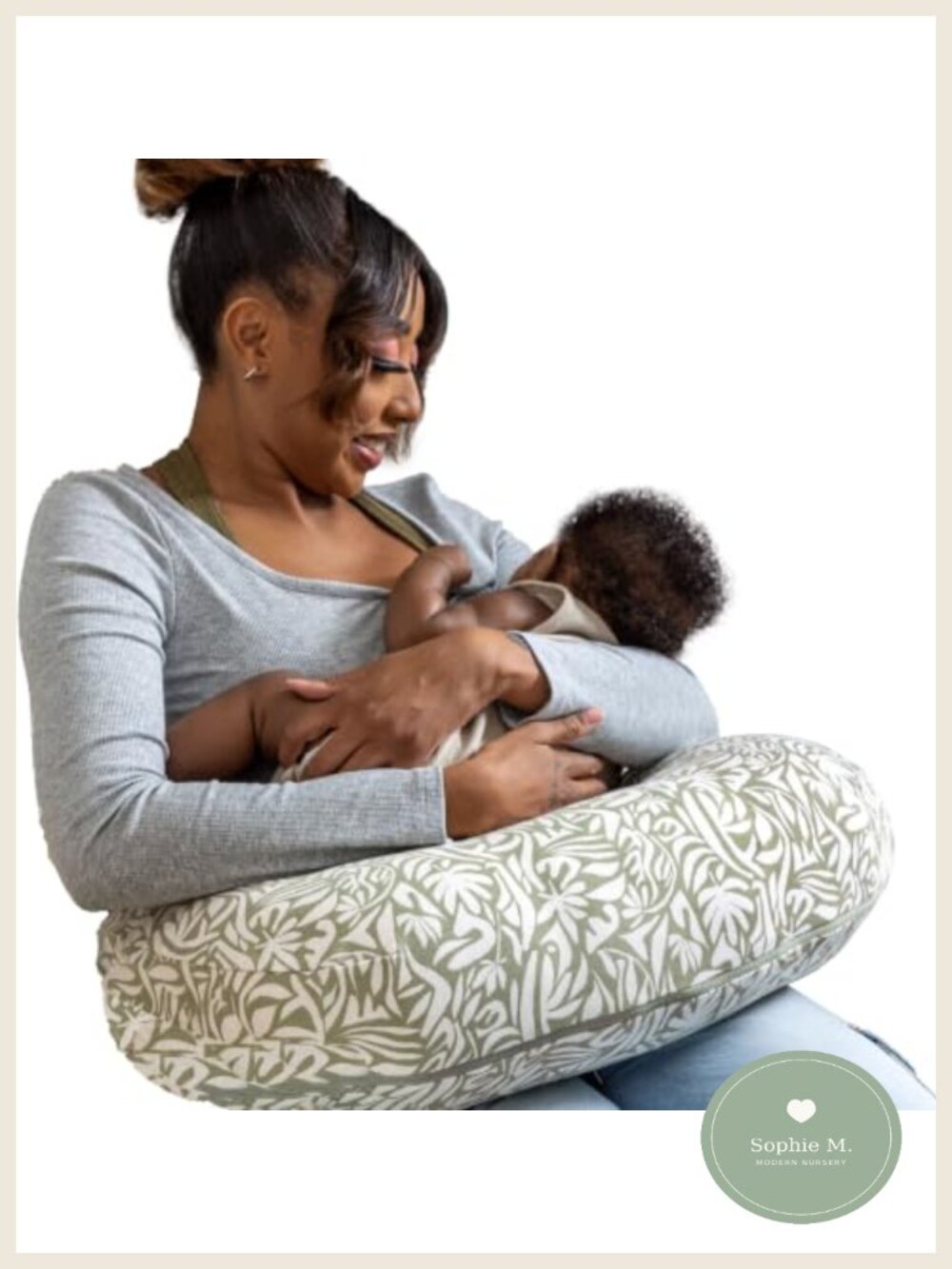 Boppy Nursing Pillow Organic Cotton Cover Ergonomic Breastfeeding